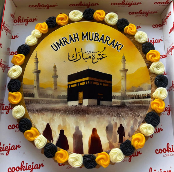 Umrah Mubarak Premium Photo Cookie